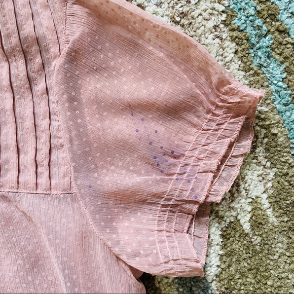 🌷ONLY Love Collection Blouse sheer fabric dot pattern blush colour-beautiful🌷 - Picture 7 of 7